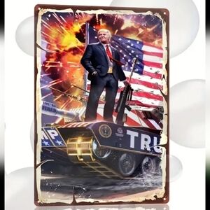 Trump portrait tin sign! NWT!